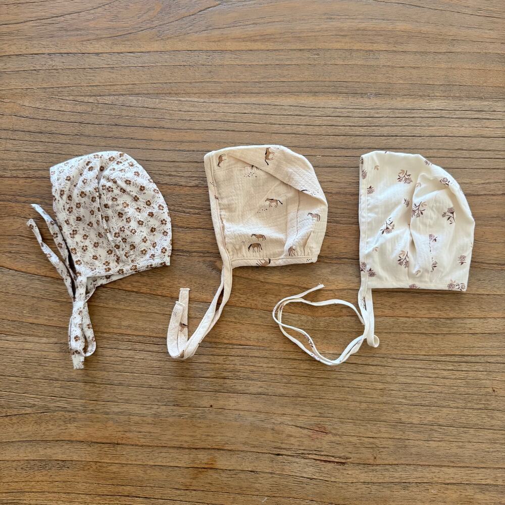 Noralee Baby Bonnets (3) - Size 3-6 months